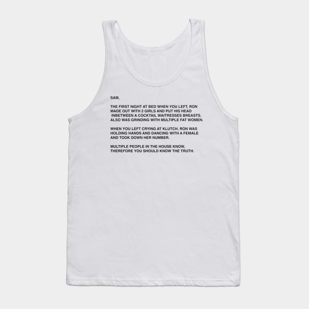 the letter Tank Top by BustedAffiliate